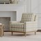 Natural Stain Resistant Performance Pet Friendly Plaid Woven Pattern Upholstery Fabric by The Yard - SKU: Memphis Dune